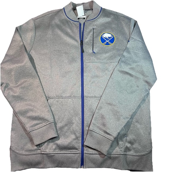 Men's XL NWOT Buffalo Sabres Fanatics Authentic Pro Full Zip Jacket Gray - Picture 1 of 9